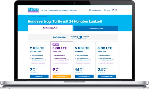 BLAU Allnet Flat Tarife Im Vergleich: Ab 9,99 € - AllnetFuchs.de